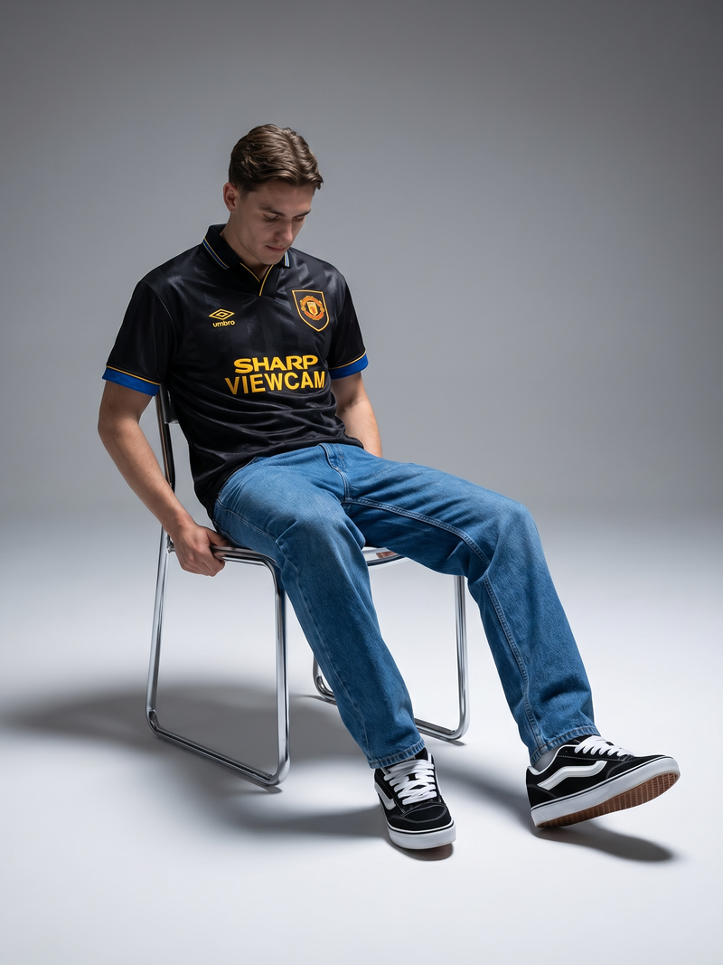 Manchester United 1993/95 Away Retro Jersey - The Double Winners - Image 5