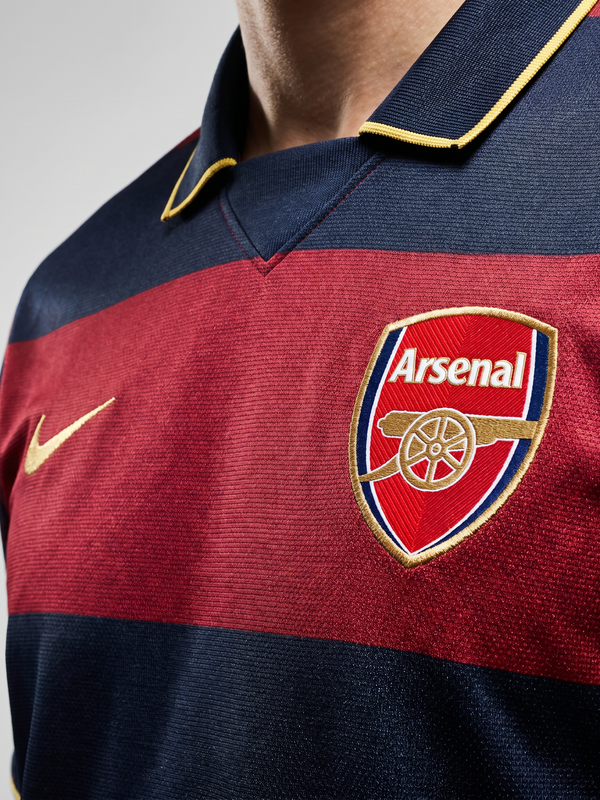 Arsenal Retro Away Shirt 07/08 - Redcurrant Hoops Edition - Secondary