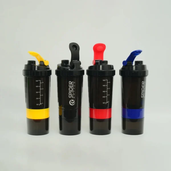 Protein Shaker Bottle – Ideal for Pre & Post-Workout Nutrition, Featuring Twist and Lock Protein Box Storage!