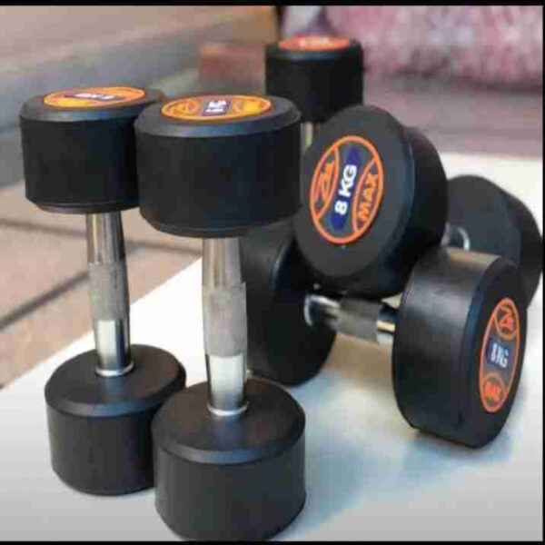 ZEE RUBBER COATED DUMBELLS - Image 2