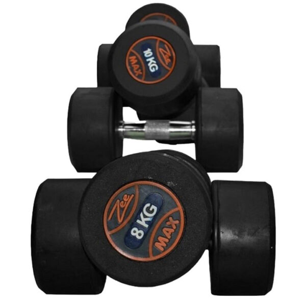 ZEE RUBBER COATED DUMBELLS - Image 4
